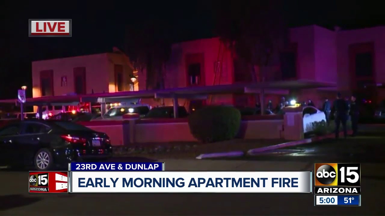 Early morning apartment fire near 23rd Avenue and Dunlap YouTube