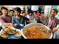 People Are Crazy For Hyderabadi Dum Biryani | Hyderabadi Beef Pulao Making. Street Food Beef Biryani