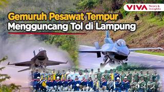 Sukses! TNI AU Uji Coba Pesawat Tempur Landing dan Take Off di Tol Trans Sumatera