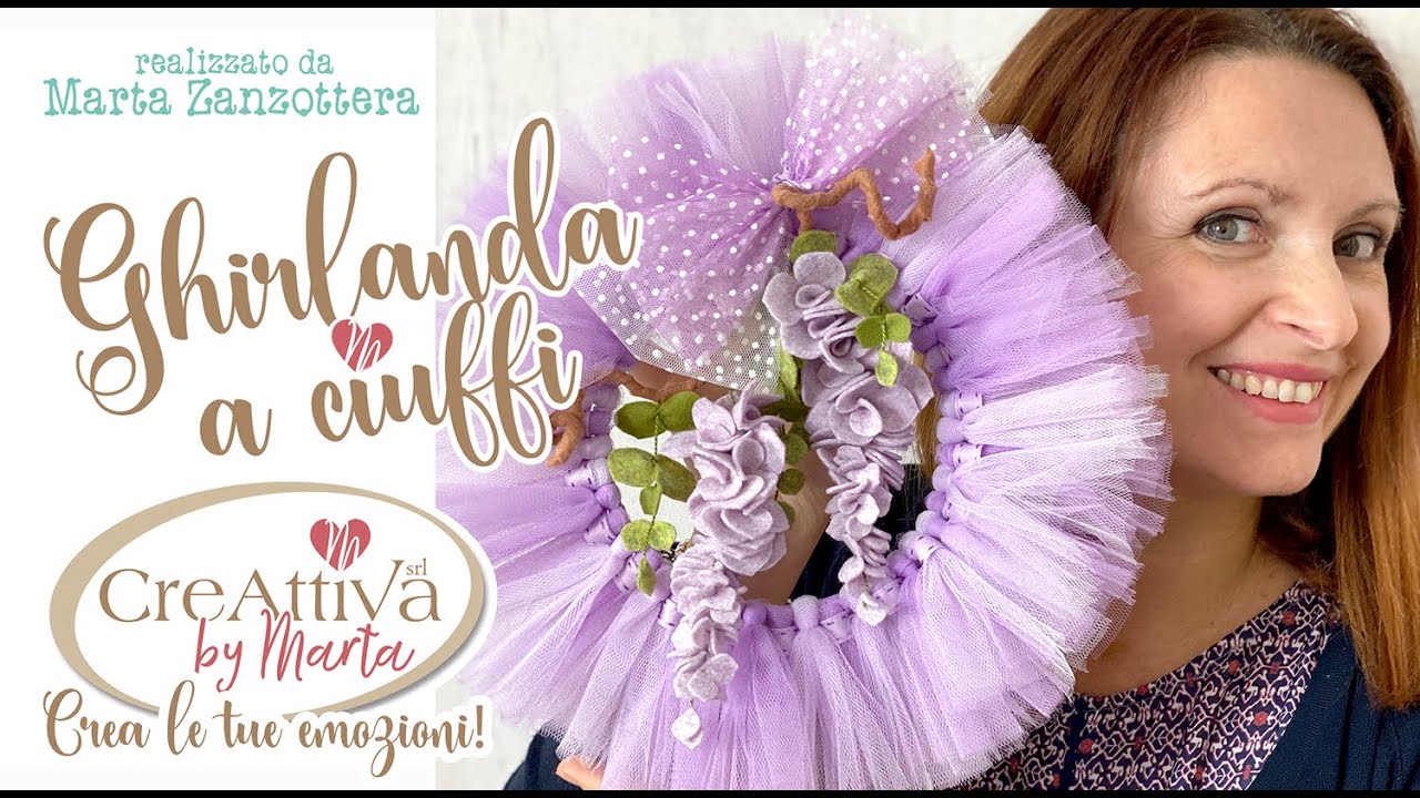 Realizziamo insieme una ghirlanda di Ciuffi in tulle