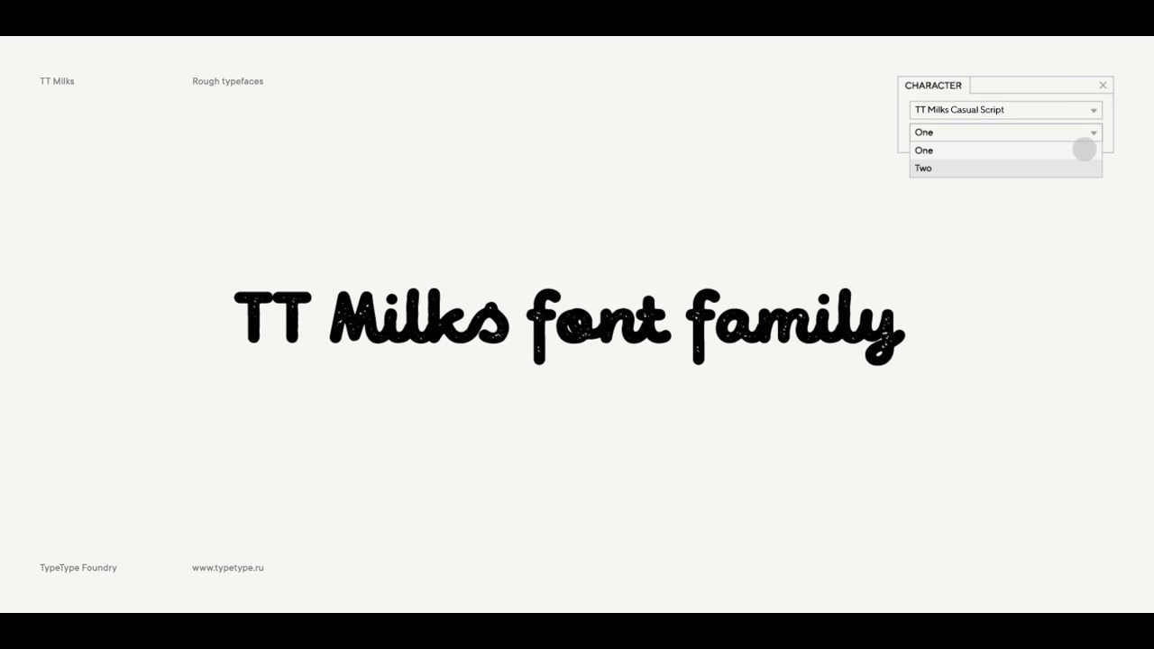 TT Milks Casual Script and its Rough variations of typefaces / Hidden Gems