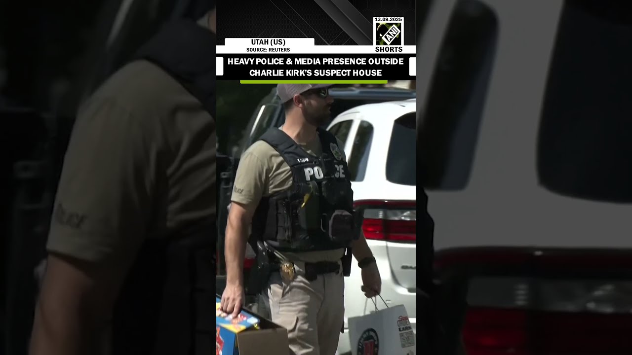 WATCH Heavy Police And Media Presence Outside Trump S Ally Charlie Kirk Suspect House
