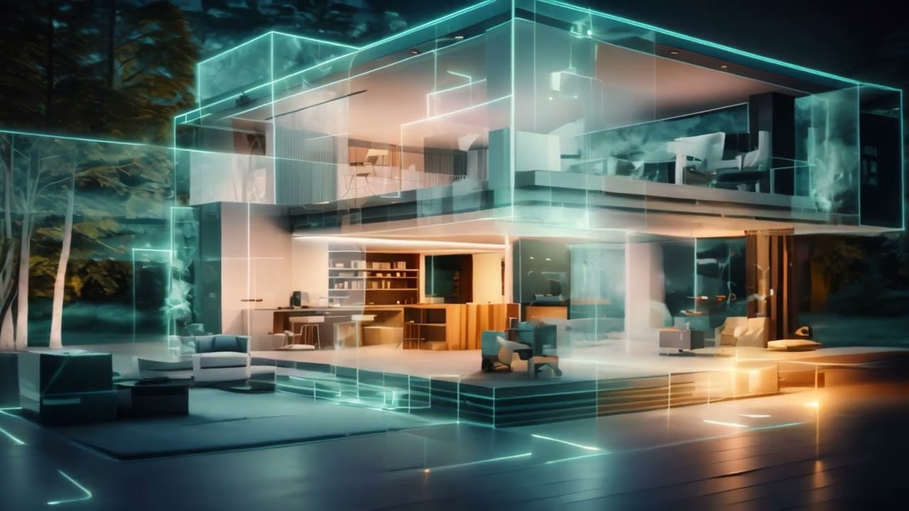 3d rendering of modern cozy living room with tv and dining area, Beautiful modern house interior