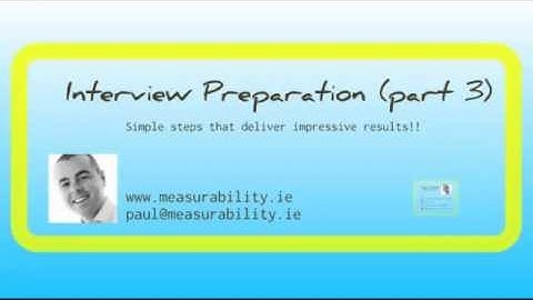 Job Interview Preparation (part 3)