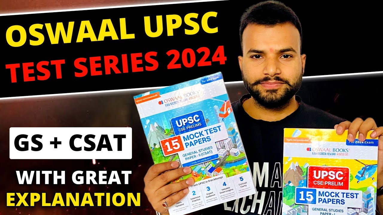 *30 TESTS* for UPSC Prelims 2024 (With Detailed Explanation)🔥| Oswaal ...