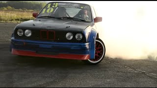 BMW E30 340i V8 burnouts and sound!