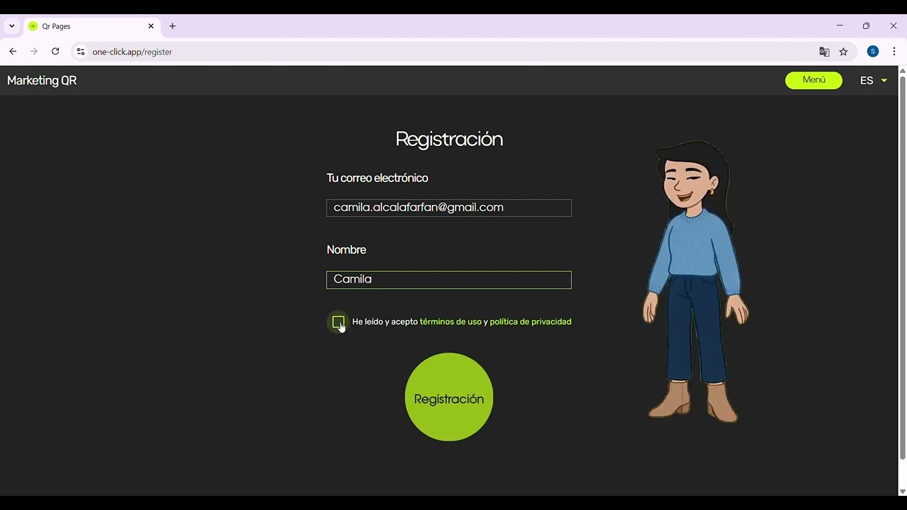 COMO REGISTRARSE EN ONE-CLICK.APP