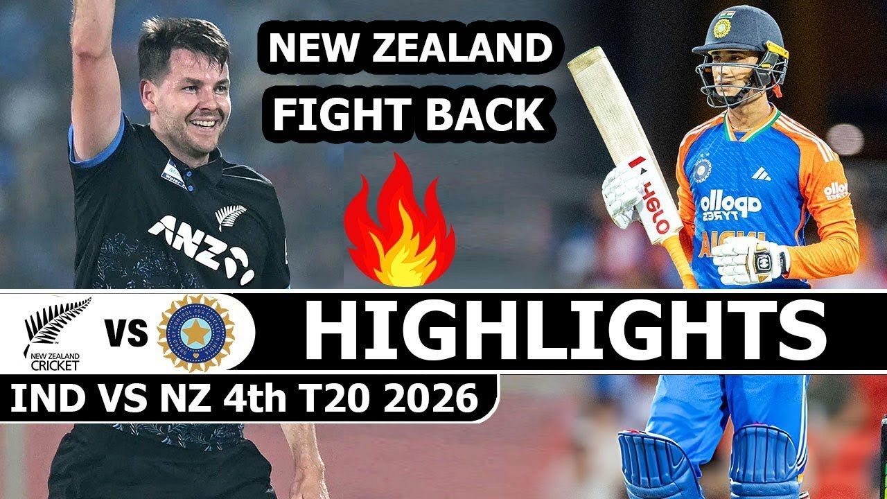 India vs New Zealand 4th T20 Cricket Match Full Highlights | IND v NZ 1st T20 2026