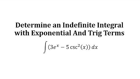 Determine an Indefinite Integral in the Form: a*e^x-bcsc^2(x)