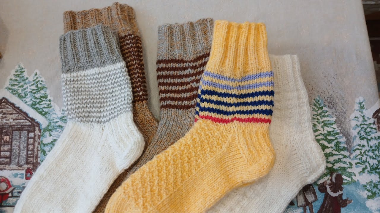 Освоила метод хеликс! Пряжа.  Мои носочки декабрь-январь 
