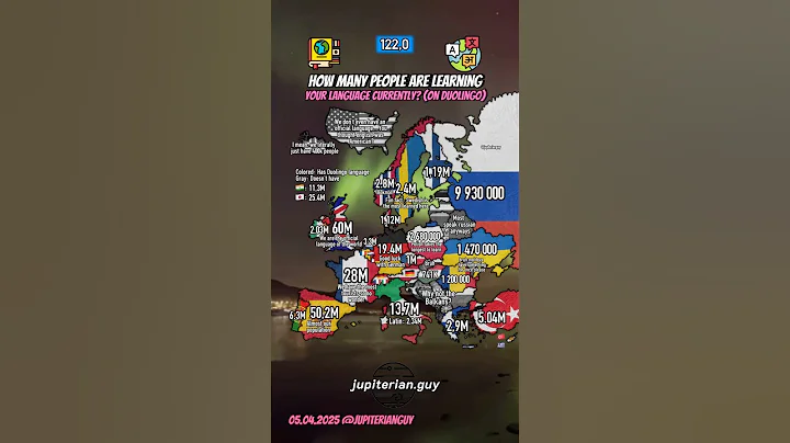 What is the most learned language in your country (in Duolingo)? #shorts #geography #mapping #map