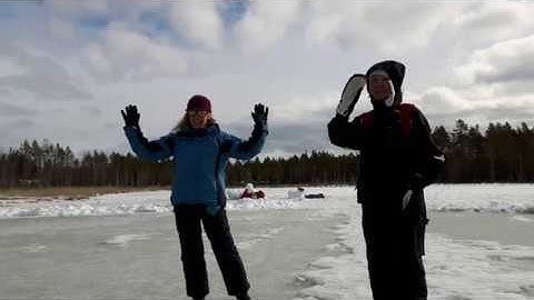 Frozen lake experiment to understand climate change