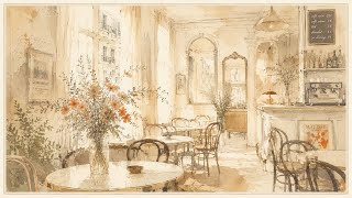 Cozy Parisian Café Watercolor Painting |Frame TV Art | Silent Screensaver 30 Mins screenshot 1