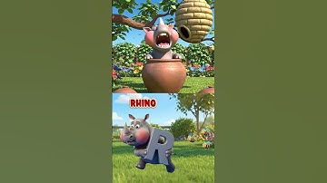 Q R S T Quail Rhino Snake Tiger Tease Beehive 🐝😂 Funny Bee Chase ABC Animals