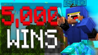 Hitting 5,000 wins in bedwars @SpecularMinecraft