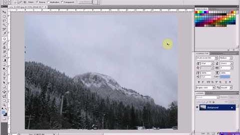 Photoshop tutorial : patch tool (removing power lines from picture)