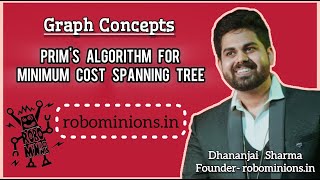 G5 Prim's Algorithm for Minimum Cost Spanning Tree in Graph | Line By Line Code Explanation