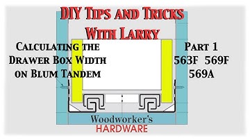 DIY Tips and Trick - Part 1, Calculating Blum Tandem Drawer Box Width on 563F, 569F and 569A