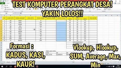 UJIAN MS. EXCEL PERANGKAT DESA & ADMIN ! YAKIN LOLOS! (Part II)