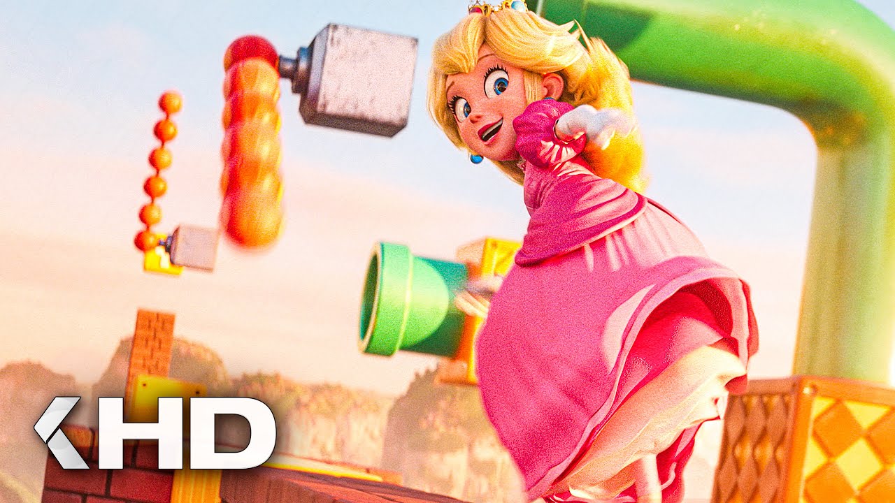 New Super Mario Bros. Movie clip that features Peach destroying an obstacle  course has fans pondering Mario's entire purpose