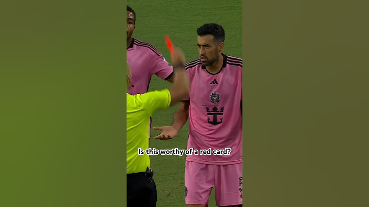 Referee SENDS OFF Sergio Busquets @intermiamicf down to 10 men