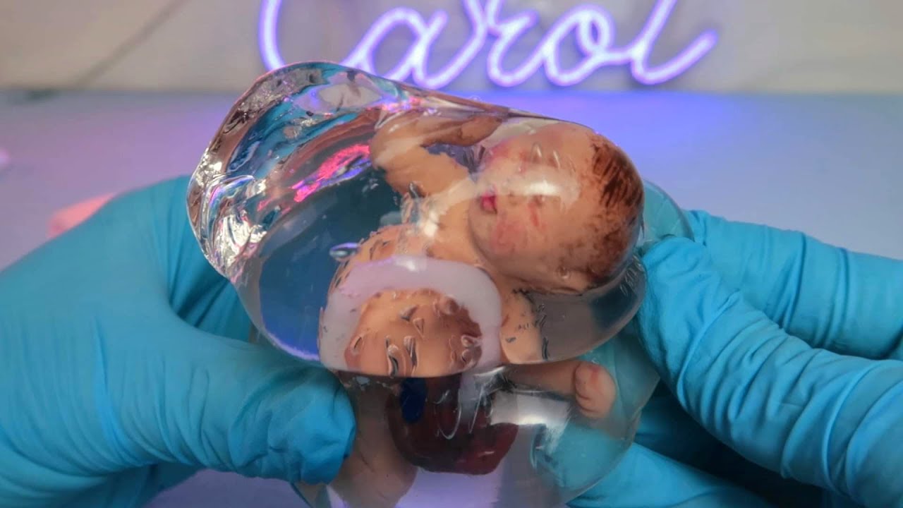 ASMR: PARTO EMPELICADO, ROMPENDO A BOLSA DO MINI BEBÊ REBORN E STAR BABY | Sweet Carol