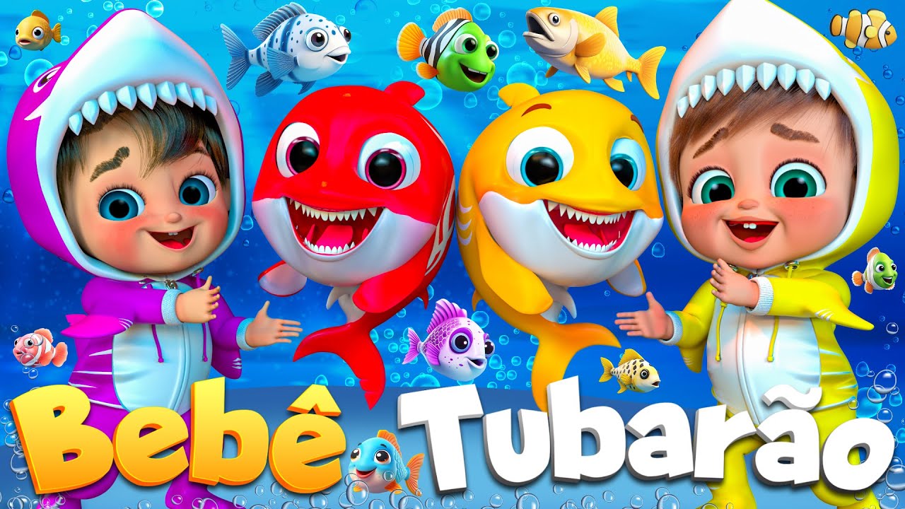 Bebê tubarão e sua família @SuperLucaPortugues #rimasinfantis #musicasinfantis
