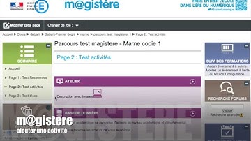 Concepteurs : ajouter une activité sur m@gistère
