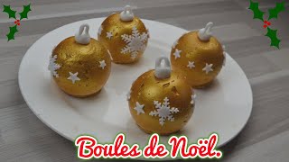 Recette - Boules de Noël au chocolat noir et au caramel en vidéo 