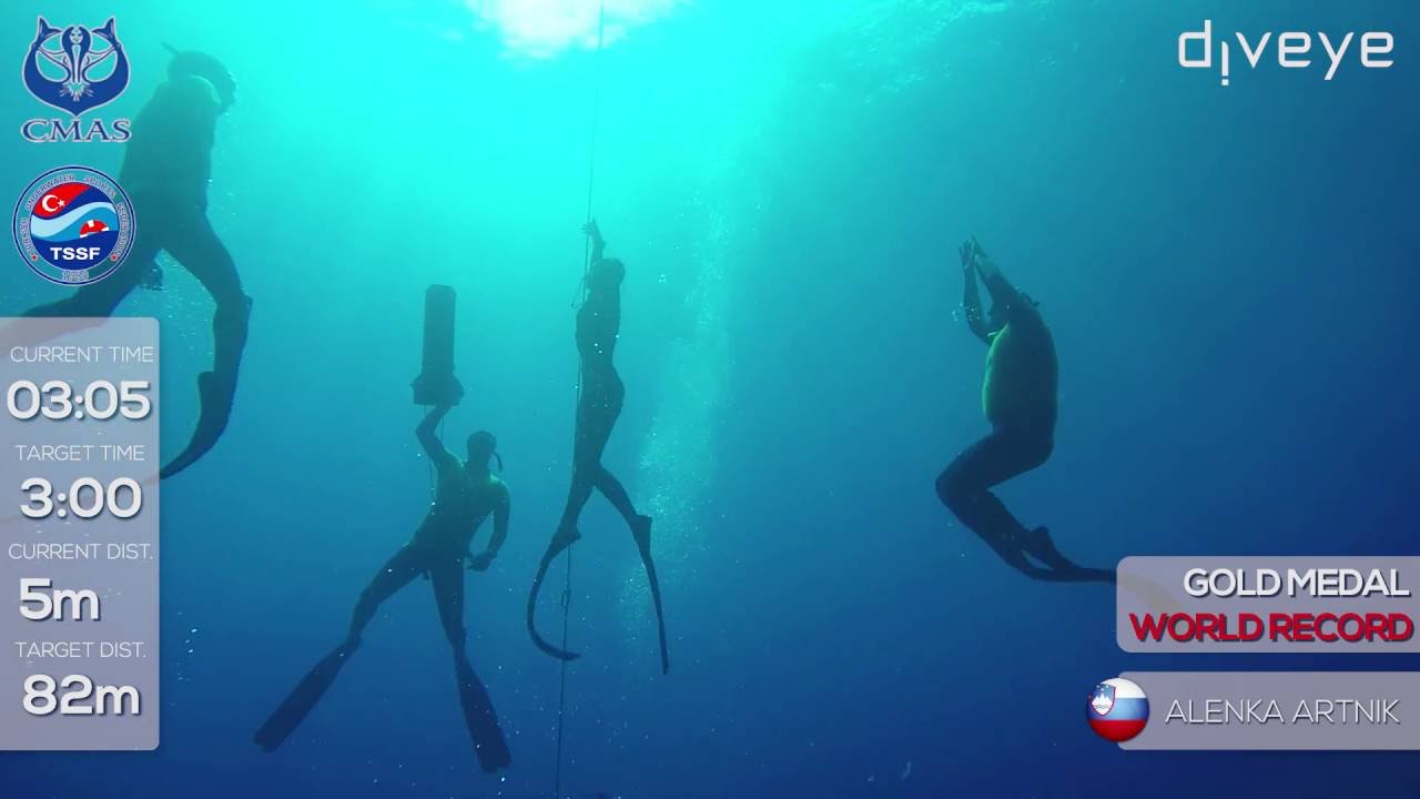 Alenka Artnik - 82m CWT BiFin - World Record/Gold medal - CMAS  Apnea World Championship 2016