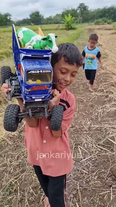 Malah orang yang gendong truk sama sapi