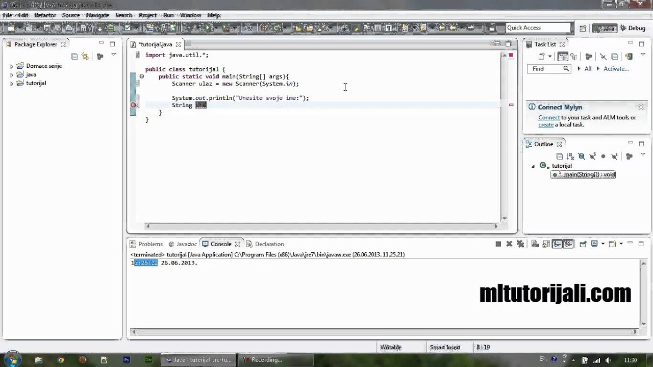 11. Java tutorijali za početnike - Input/Output program - YouTube