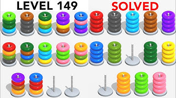 Color Hoop Stack Level 149 | Puzzle Games | Complete