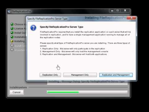 Installing your ONE and ONLY Management Server - File Replication Pro