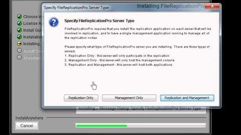 Installing your ONE and ONLY Management Server - File Replication Pro