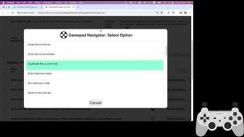 Configuring the Gamepad Navigator