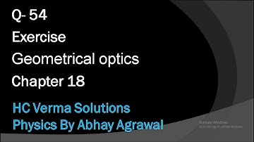question 54 exercise HC Verma chapter 18 geometrical optics solution