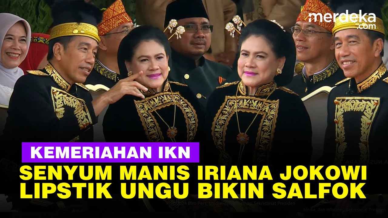Lipstik Ungu Ibu Negara Iriana Jokowi Bikin Salfok, Ini Kostum Terbaik HUT RI di IKN