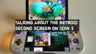 Talking about (and showing) the Retroid second screen on the Odin 3.
