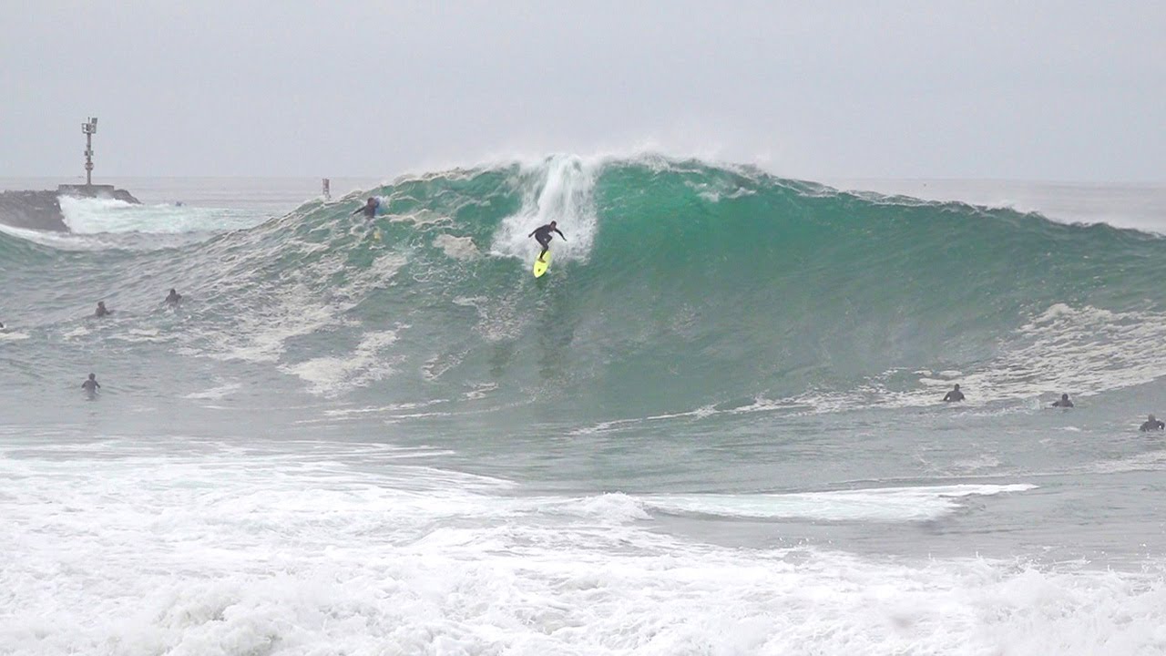 Wedge is PUMPING! Pros charge as BIG swell peaks (RAW FOOTAGE)