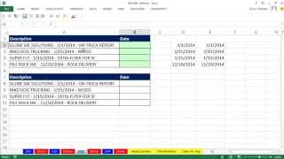 Excel Magic Trick 1093: Extract Date from Middle of Description: Text To Columns or Formula?