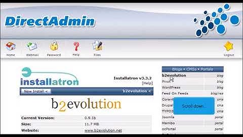 11) How to use Installatron in Direct Admin