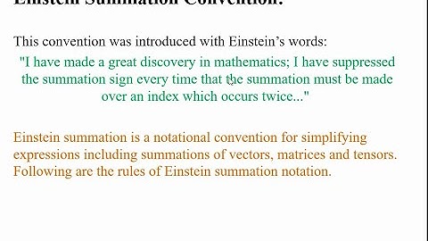 Einstein summation convention