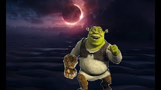 Shrek sacrifices Donkey and takes the soul stone.