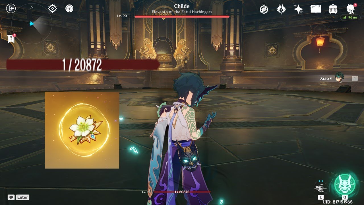 Solo Xiao 1 HP vs Childe - Genshin Impact