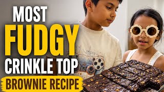 Easy Homemade Fudgy Brownies | Crinkle Top Perfection