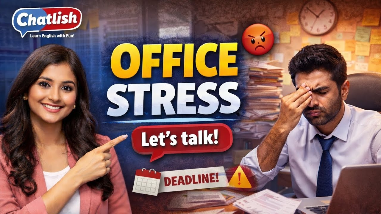 Office Stress | Easy English Conversation | Chatlish
