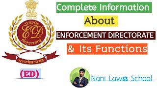 Enforcement Directorate(ED) & Functions Of Enforcement Directorate