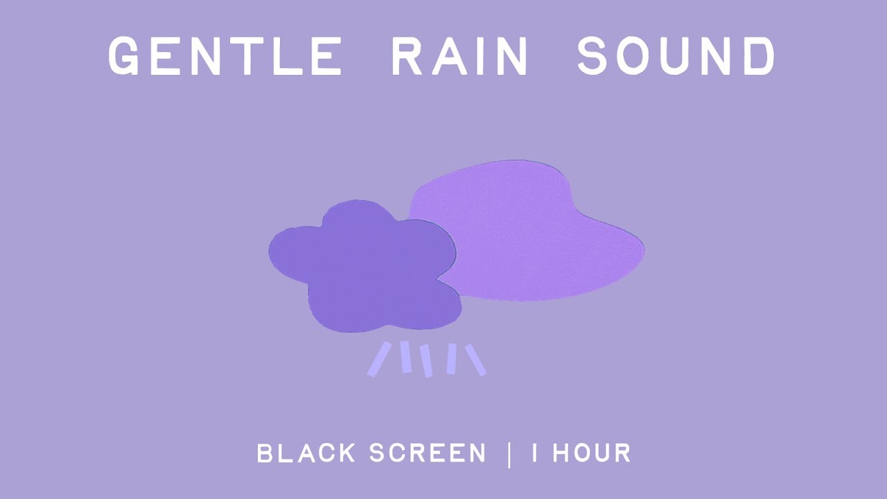 Gentle Rain White Noise for Baby Sleep | Black Screen (1 Hour)