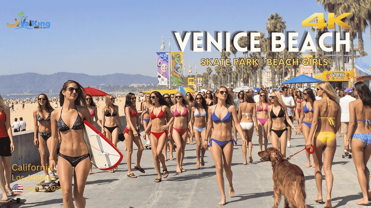 VENICE BEACH 🏖  SkatePark 🌴 [4K] California 🇺🇸